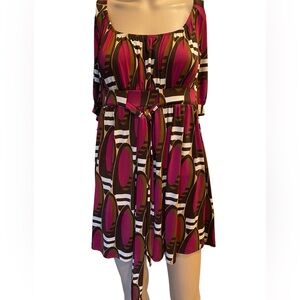 Lucy Love Women’s 1970s Abstract Mini Dress Size Small